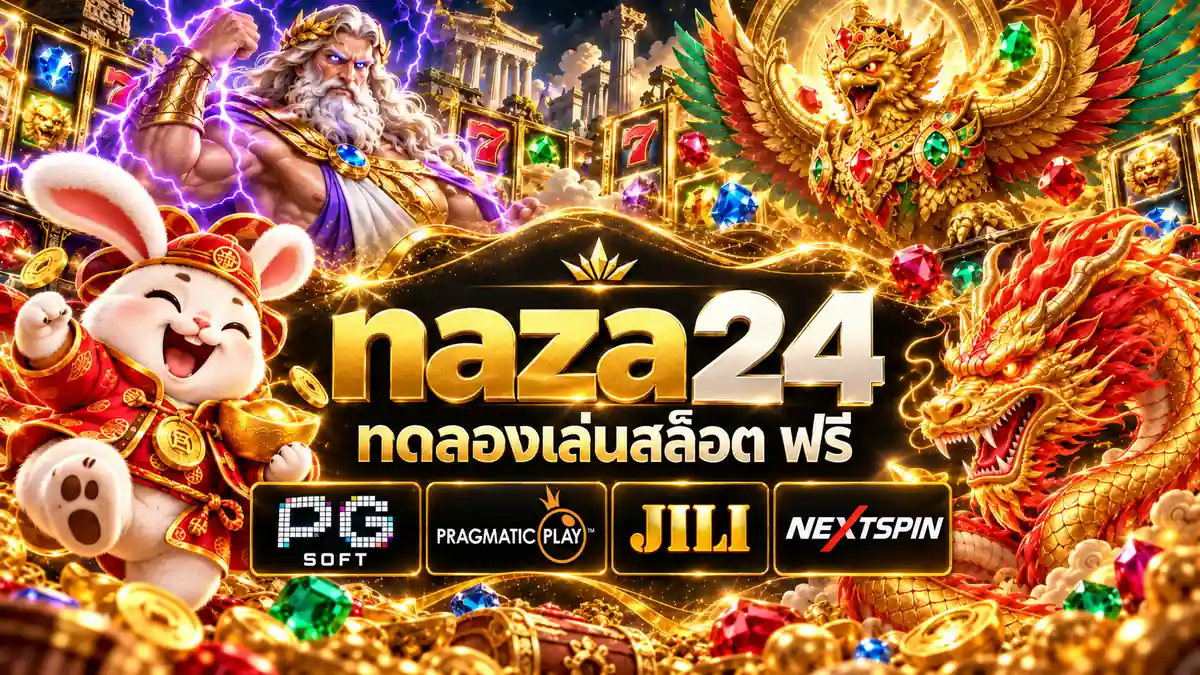 ทดลองเล่นสล็อตฟรีที่ NAZA24 รวมเกมเดโม PG, Pragmatic Play, JILI และ Nextspin